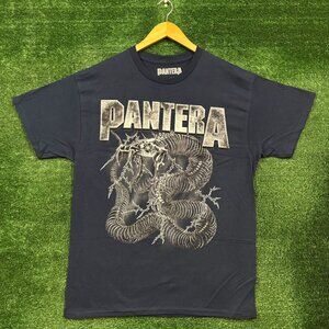 Pantera Electrified Skeletal Snake Thrash Metal Band T-Shirt Size Large